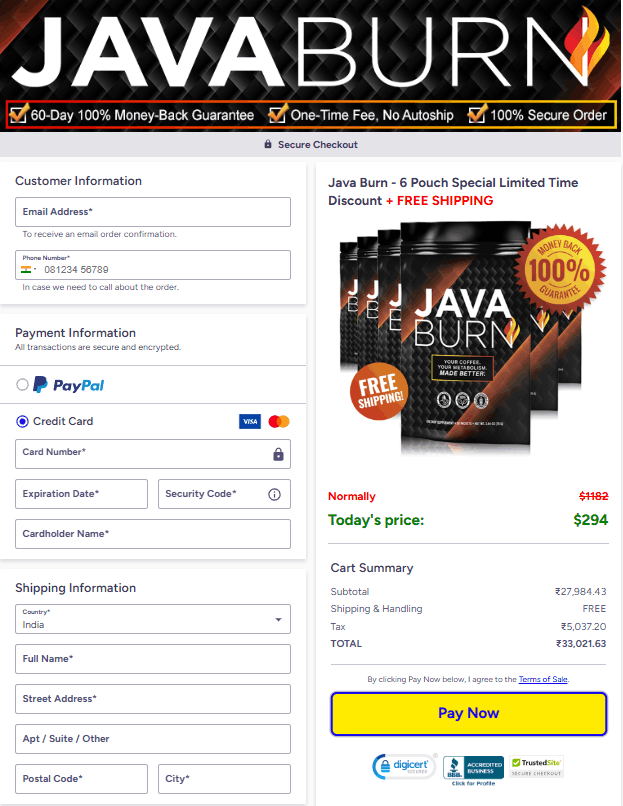 Java Burn-Secure-Checkout